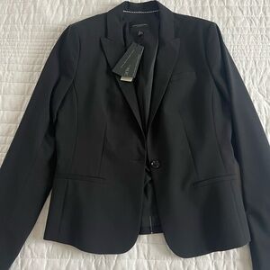 NWT Banana Republic Classic Black Italian Wool Blazer